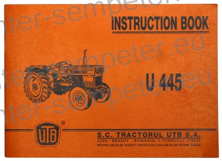 KATALOG TRAKTORJA PRIROČNIK ZA VZDRŽEVANJE TRAKTORJA UTB U445