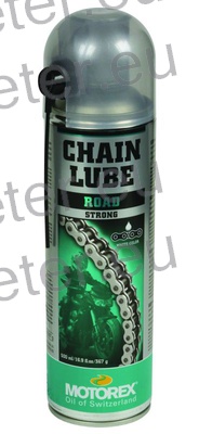 MAST V SPREJU MOTOREX ROADSTRONG 1/500ml Belo mazivo za verigo, posebej primerno za cestne motocikle.Prime rno je za O - rings,X - rings in Z - rings vrste verig. Izredna oprijemljivost in odpornost proti izpiranju.Redna uporaba omogoča podaljšano življens