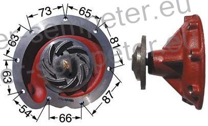 ČRPALKA VODE TURBINA CASE 433 - 523 - 533 - 624 - 633 - 644 - 724 - 733 - 744 - 833 - 844 - 740 - 840 - 940; 743 - 743XL; 554 - 644 - 724 - 744 - 844S - 844XL; 745S - 745XL; 845 - 845XL - 985XL; 5000 - 5500