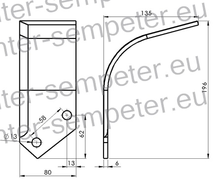 NOŽ FREZE LEVI IMT 619