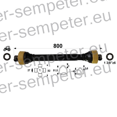 KARDAN PRIKLJUČKA DIREKTNI kpl SIP SPT