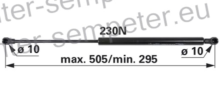 AMORTIZER KABINE L=505 F=230N DEUTZ