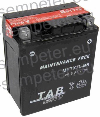 AKUMULATOR TOPLA 12V 6Ah/75A D+ BB TAB MOTO