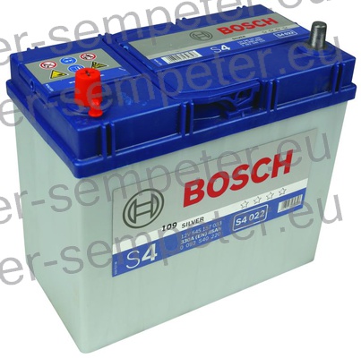 AKUMULATOR BOSCH 45Ah 330A +Levo SILVER S4 JAPONCI male kleme