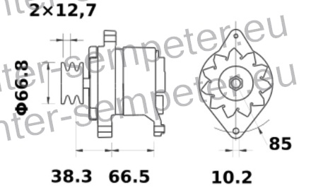 ALTERNATOR MOTORJA 14V 120A IA1704 z dvojno jermenico ZETOR