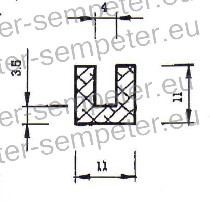 PROFIL PENASTI U 11x11x4 PRQ