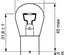 ŽARNICA AMBER - RUMENA Py 12V 21W BAU15S