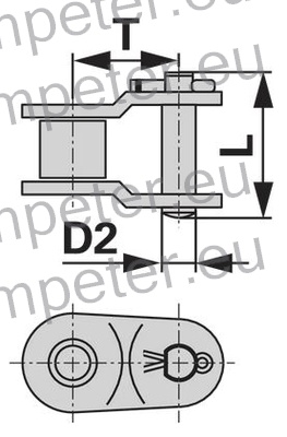ČLEN SPOJNI POLČLEN E - 06B - 1 DIN8187 SIP