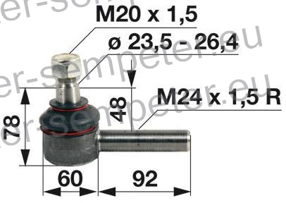 ZGLOB VOLANA M24x1.5D K23.5/26.4 CASE