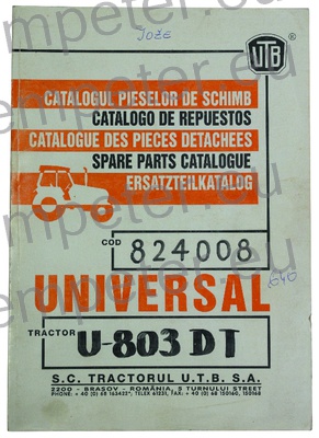 KATALOG TRAKTOR UTB U803DT (cod824008)