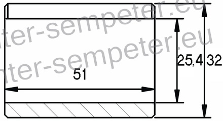 PUŠA REDUCIRNA 25/32mm L=50 KROGLA PRIKLOPA