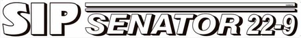 NALEPKA 115x900 "SIP SENATOR 22 - 9" (bela)