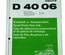 KATALOG TRAKTOR DEUTZ D4006 velja za traktor od 7871/3488 dalje