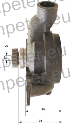 ČRPALKA VODE PERKINS mot. M - 1004, M - 1004 B