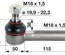 ZGLOB VOLANA notranji desni M18x1.5mm K20mm L=150mm STEYR