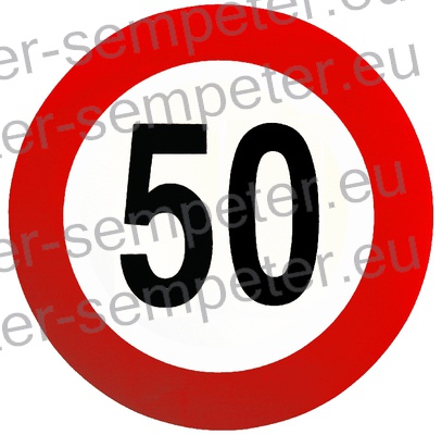 NALEPKA OMEJITVE HITROSTI "50"