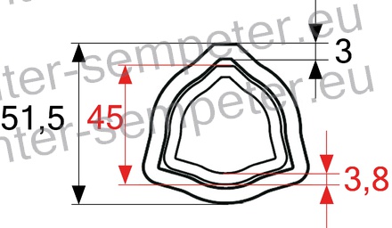 CEVI KARDANA ZUNANJA + NOTRANJA ZA SERIJI 4, 45 L=550mm kpl SPT