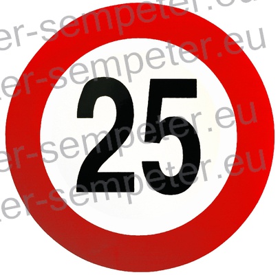NALEPKA OMEJITVE HITROSTI "25"