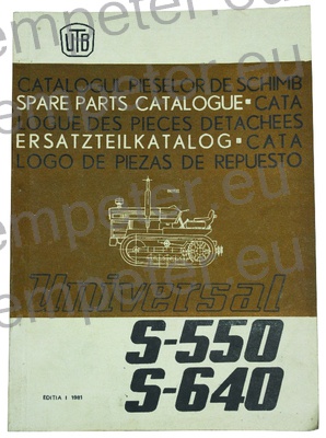 KATALOG TRAKTOR GOSENIČAR UTB S550 - S640