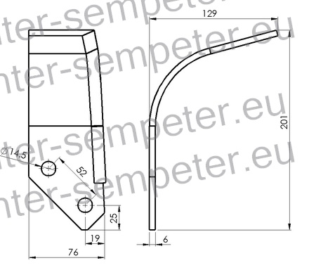NOŽ FREZE LEVI FUŽINAR BATUJE BTD