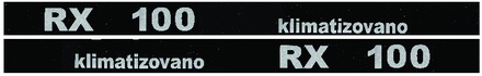 NALEPKA SET " RX 100 klimatizovano " TD