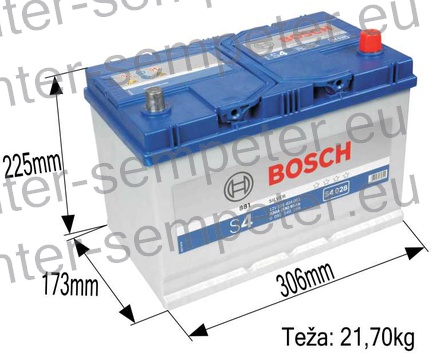 AKUMULATOR BOSCH 95Ah 830A +Desno SILVER S4