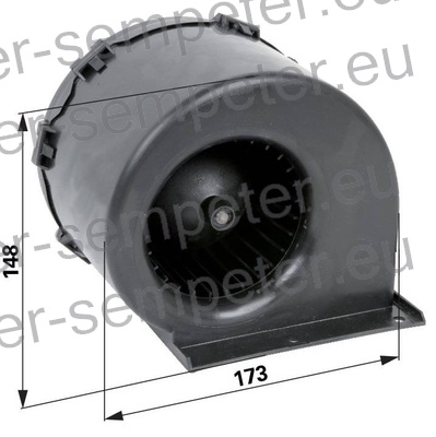 VENTILATOR KABINE Z OHIŠJEM 12V JD - JOHN DEERE