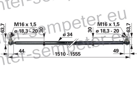 DROG VOLANA VEZNI FIAT - NEW HOLLAND TD 80, 80D, 90, 90D, 95, 95D, 5030, 5040, 5050,TL 70, 70A, 80, 80A, 90, 90A,TS 80, 90, 100, 110, 115, 120,FORD 5640, 6640, 7740, 7840, 8240, 8340,CASE - IH JX 55, JX 60, JX 65, JX 70, JX 70U, JX 75, JX 80, JX 80U, JX