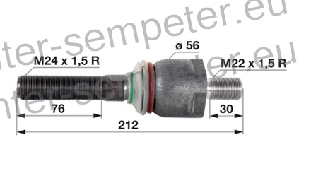 ZGLOB VOLANA AKSIALNI M22x1.5mm - M24x1.5mm MF - MASSEY FERGUSON