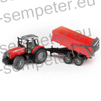 IGRAČA TRAKTOR MASSEY FERGUSON 7480 S KIPER PRIKOLICO