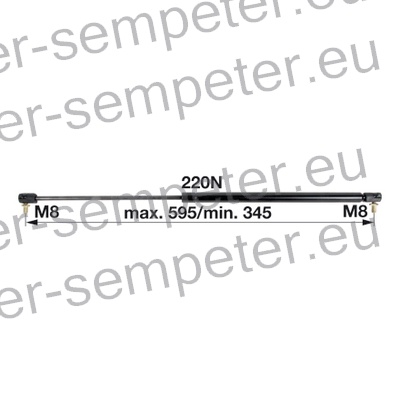 AMORTIZER KABINE L=595 F=220N FENDT