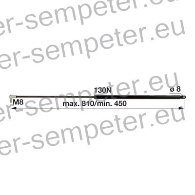 AMORTIZER KABINE L=810 F=130N JOHN DEERE