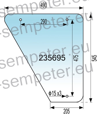 STEKLO KABINE VRAT spodaj LEVO ali DESNO IMT
