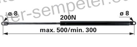 AMORTIZER KABINE L=500 F=200N FIAT MAUSER gt: 181068