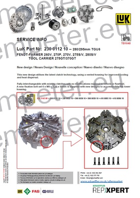 KOŠ SKLOPKE fi=280/295 FENDT LUK