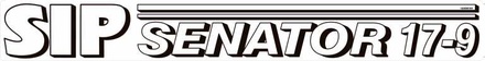 NALEPKA 115x 900 "SIP SENATOR 17 - 9" (bela)
