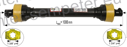 KARDAN PRIKLJUČKA DIREKTNI kpl 1 3/4 z=6 (na strani stroja) SPT SPT