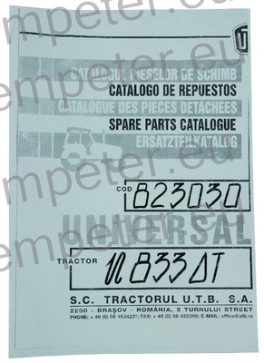 KATALOG TRAKTOR UTB U833DT (cod823030)