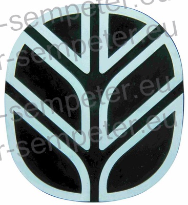 ZNAK - EMBLEM črn FIAT (v=170mm š=150mm) FIAT 55.46 - 65.46 - 70.56 - 80.66