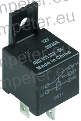 RELE 12V 20/30A 5 - polen HELLA