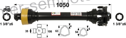 KARDAN PRIKLJUČKA S SKLOPKO ŠTIRILAMELNO 1700Nm kpl SIP SPT