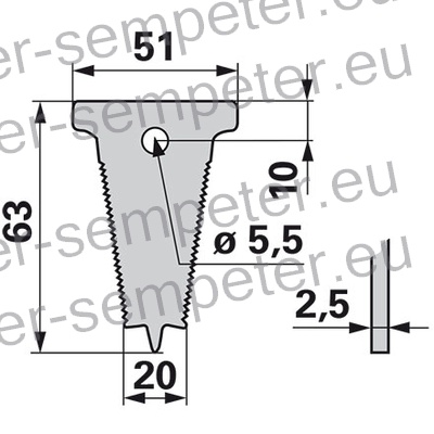 REZILO DVOJNEGA PRSTA PRSTNI GREBEN (novi tip) SIP BUCHER SOKOL SPRINT 150 SPRINT 150B SPRINT 150S