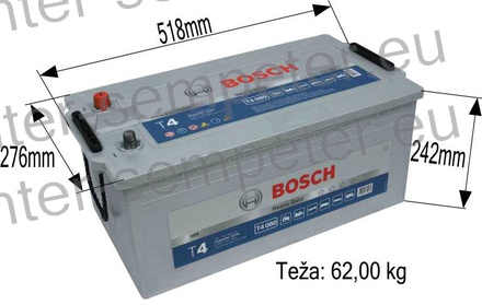 AKUMULATOR BOSCH 215Ah 1150A 12V T4 SHD TECMAXX