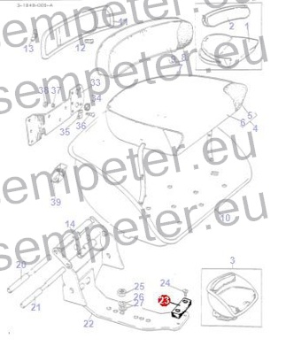ODBOJNIK SEDEŽA MF - MASSEY FERGUSON 133, 135