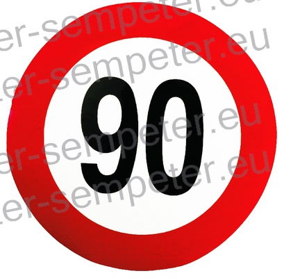 NALEPKA OMEJITVE HITROSTI "90"