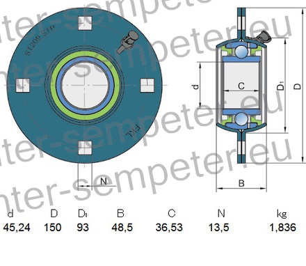 LEŽAJ FKL Z OHIŠJEM GWST209PPB13