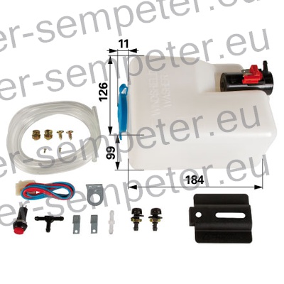 NAPRAVA ZA PRANJE STEKEL 1.2L 190x130x100mm 12V