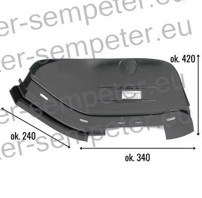 PODALJŠEK BLATNIKA zadaj DESNO (krajši 420mm) PROXIMA 80