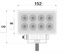 ŽAROMET LED 1600Lm 24W DELOVNI OGLAT PRAVOKOTEN 152x54x90mm 9 - 32V