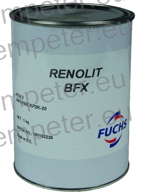MAST(ni več dobavljiva) FUCHS RENOLIT BFX rdeča 1/1kg Omogoča tudi petkratno podaljšanje servisnih intervalov v primerjavi s klasičnimi večnamenskimi mastmi. Mast je odporna na vplive okolja, vodo in celo paro. - 25°C do +130°C